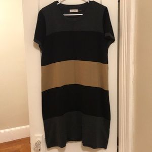 Calvin Klein striped sweater dress